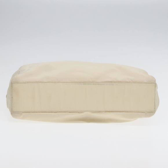 PRADA Hand Bag Nylon White Silver Auth 89620 - Picture 5 of 16